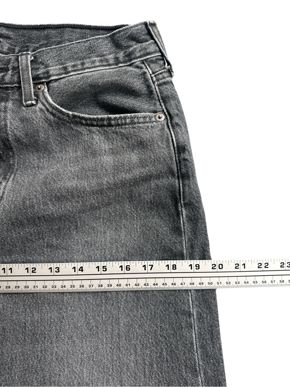 Levi’s Premium Washed Black Grey Denim Maxi Skirt Size 29 - Picture 5 of 10